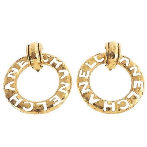 chanel large hoop earrings|cheap chanel hoop earrings.